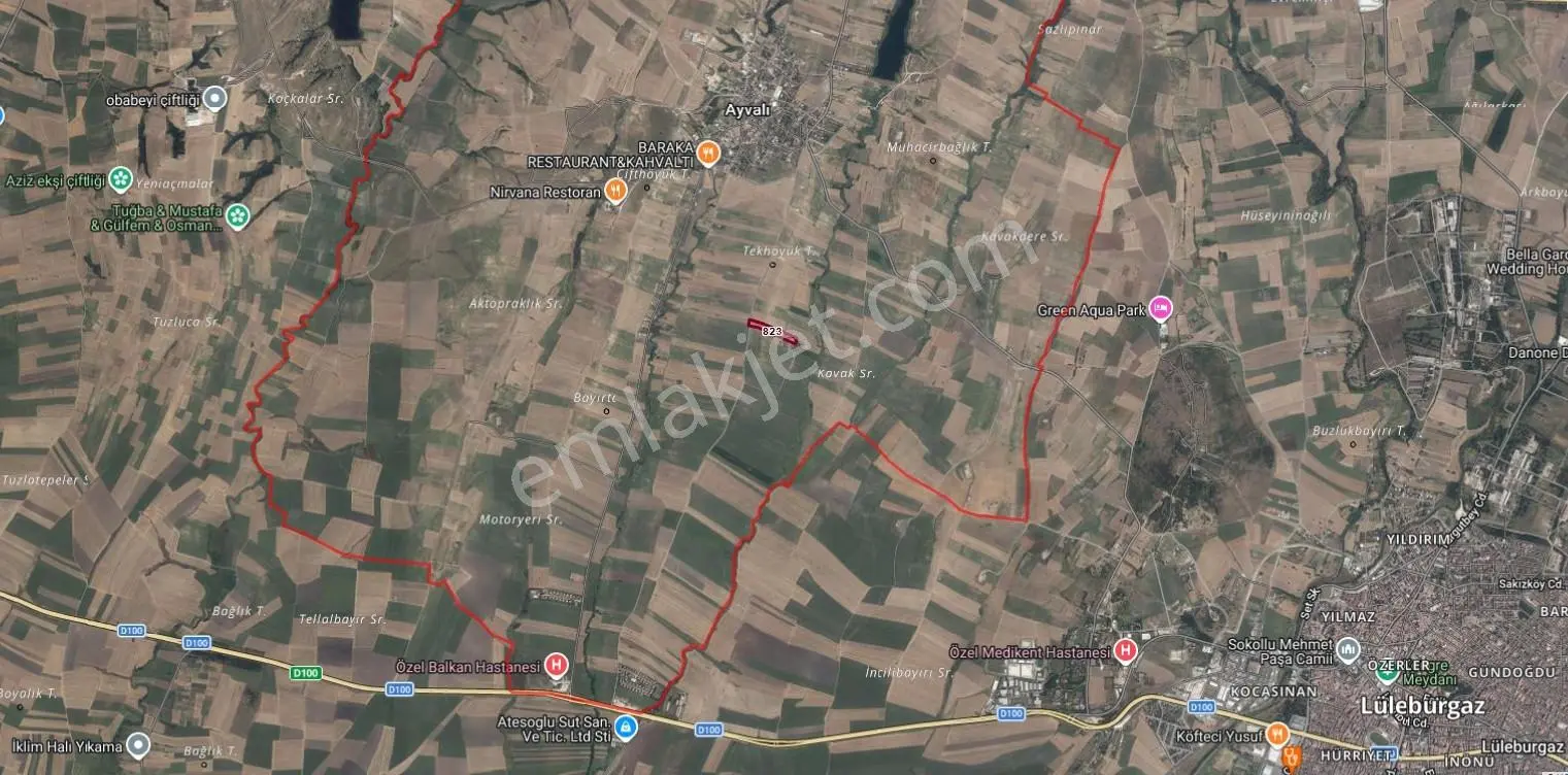 Acil Lüleburgaz Ayvalı Köyü Yakını 15.000m2 Satılık Tarla — fotoğraf 2