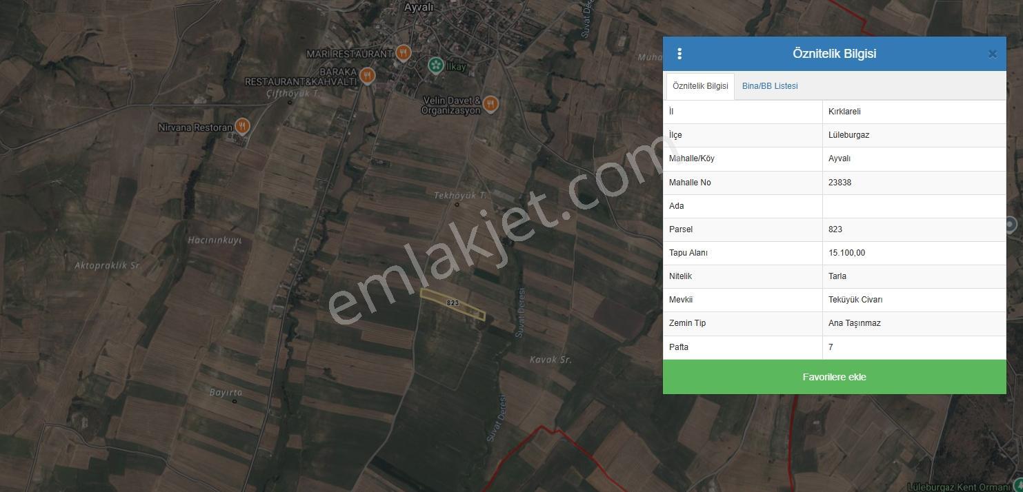 Acil Lüleburgaz Ayvalı Köyü Yakını 15.000m2 Satılık Tarla — fotoğraf 4