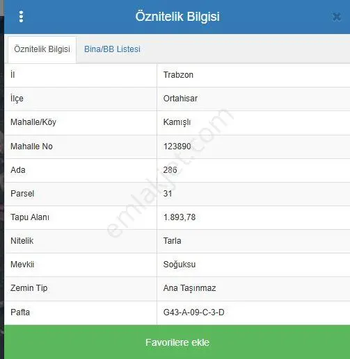 Trabzon Ortahisar Kamışlı'da Satılık Tarla — fotoğraf 5