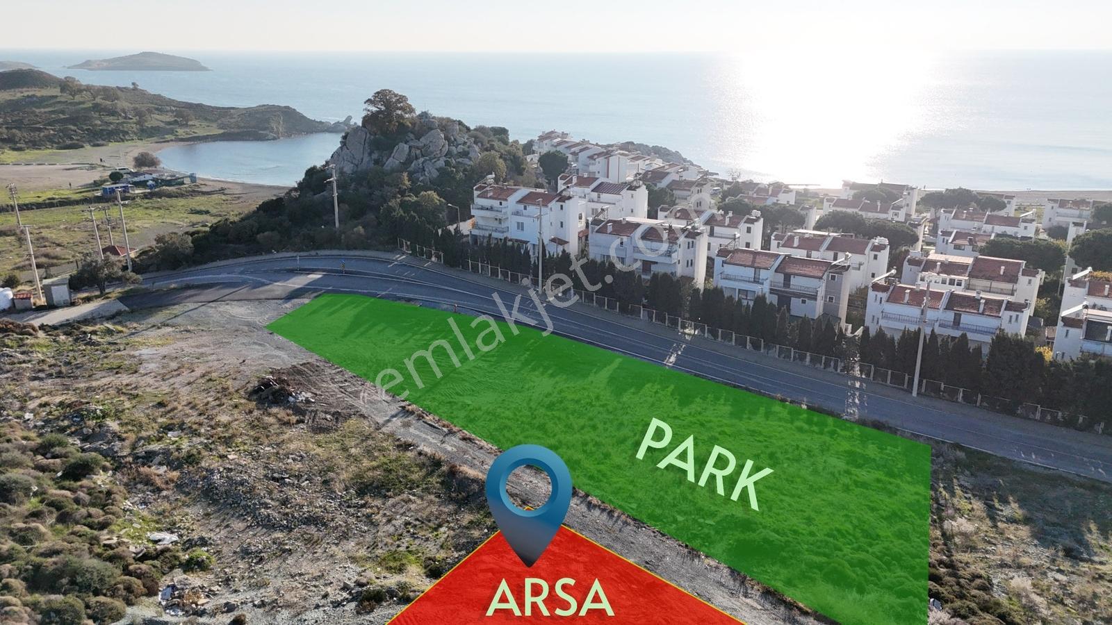 Akarca'da Denize Plaja Çok Yakın Deniz Manzaralı Köşe Arsa — fotoğraf 4
