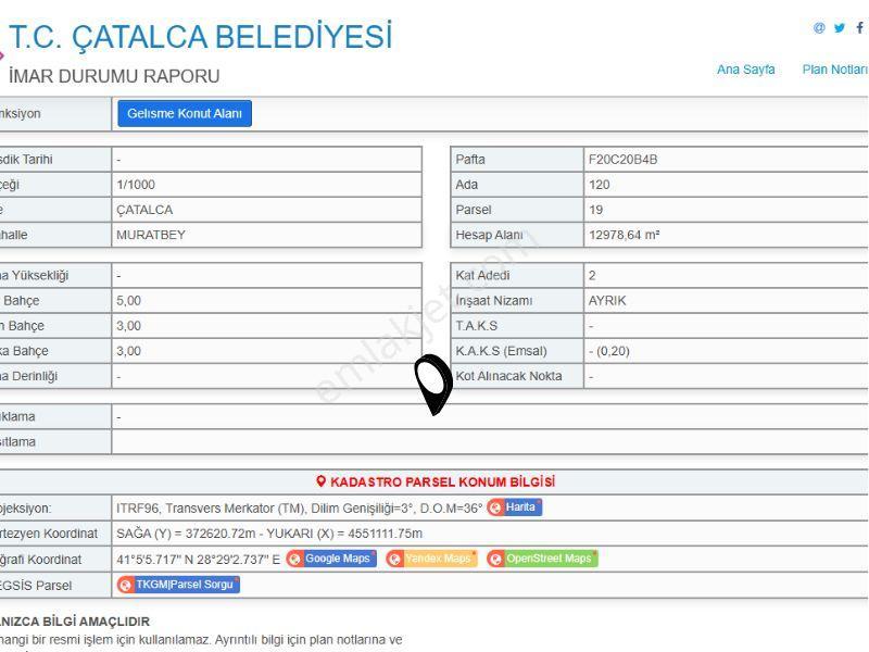 Çatalca'da, Muratbey Mahallesinde Fırsat Yatırımlık Tarla! — fotoğraf 5