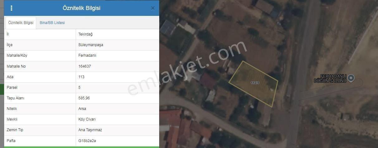Tekirdağ Ferhadanlı Köyünde 2 Kat İmarlı Asfalt Cephe Satılık 585 M2 Arsa — fotoğraf 2