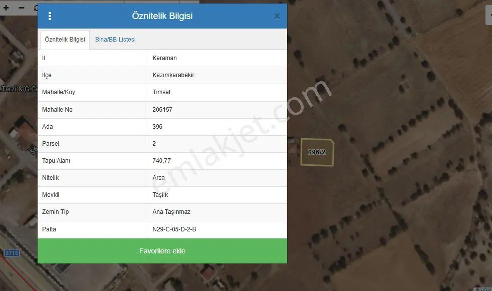 Karaman Kazımkarabekir Timsal'da %40 İmarlı, 740m² Arsa Fırsatı!