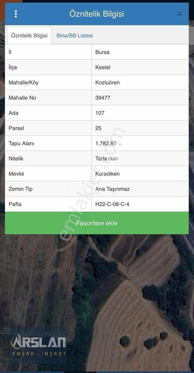 Bursa Kestel Kozluörende Asfalt Yola Cephe Fırsat Yer — fotoğraf 3