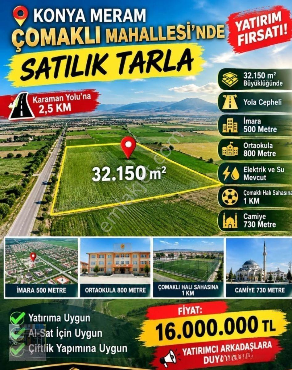 Meram Çomaklı Mahallesinde Yatırıma Al Sata Yatırıma Çiflik Yapımına Uygun 32,15...
