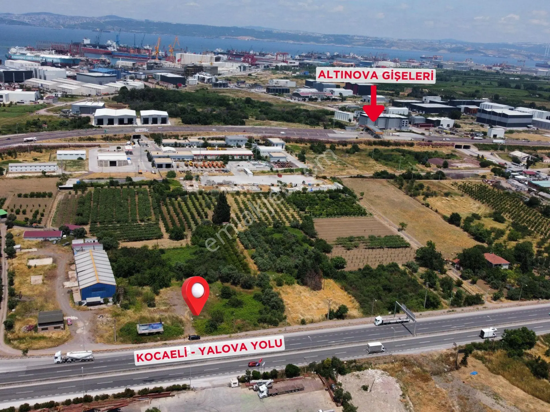 Altınova Otoyol Çıkışı Tersanelere Komşu 991 M² Ticari İmarlı