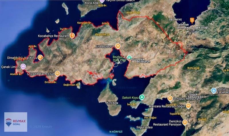 Marmaris Bozburun Yarımadasında Denize Yakın Arsa Fırsatı