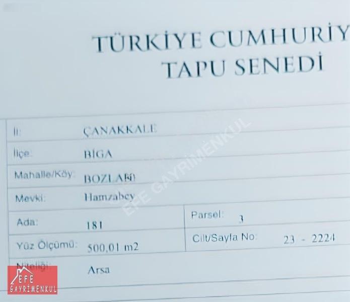 Çanakkale Biga'da Plaja Çok Yakın 500m2 Müstakil Tapulu Arsa — fotoğraf 3