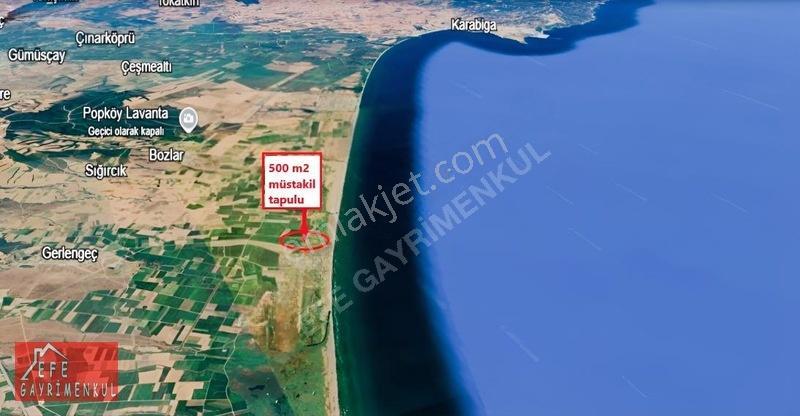 Çanakkale Biga'da Plaja Çok Yakın 500m2 Müstakil Tapulu Arsa — fotoğraf 5