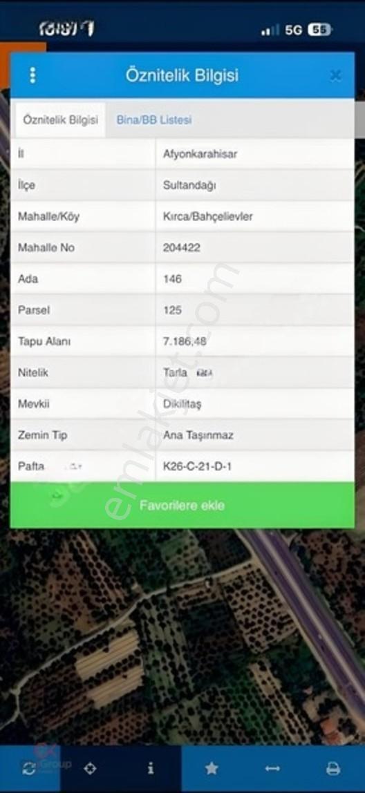 Afyon/konya Ana Yola Cephe 7186 M² Ticari/tarımsal Arazi