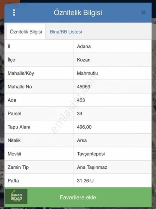 Kozan Divan Emlak'tan Tavşantepe'de 4 Kata İmarlı Arsa — fotoğraf 10