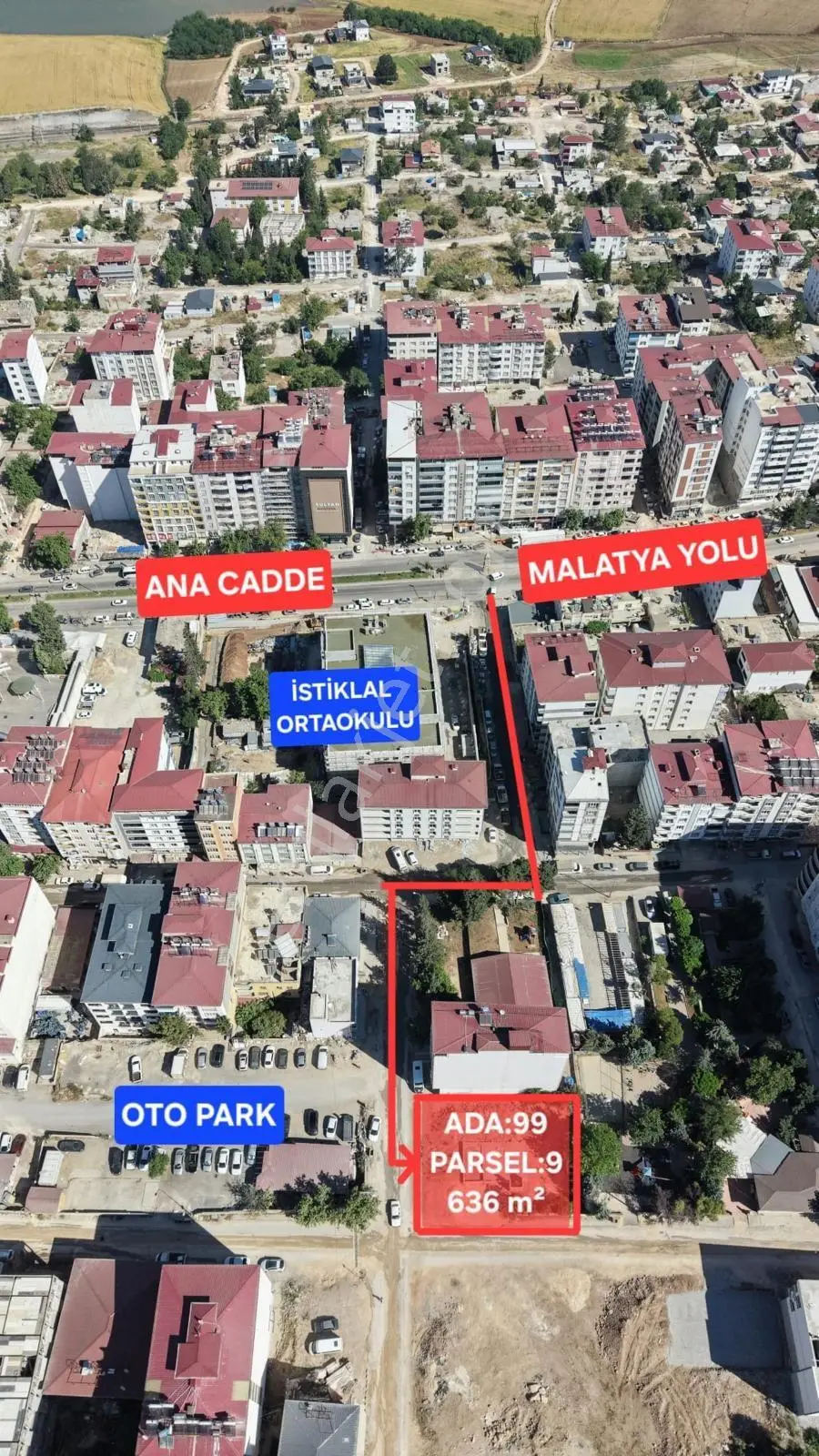Pazarcık Şehit Nurettin Ademoğlu'nda 636 M² Satılık Arsa — fotoğraf 2