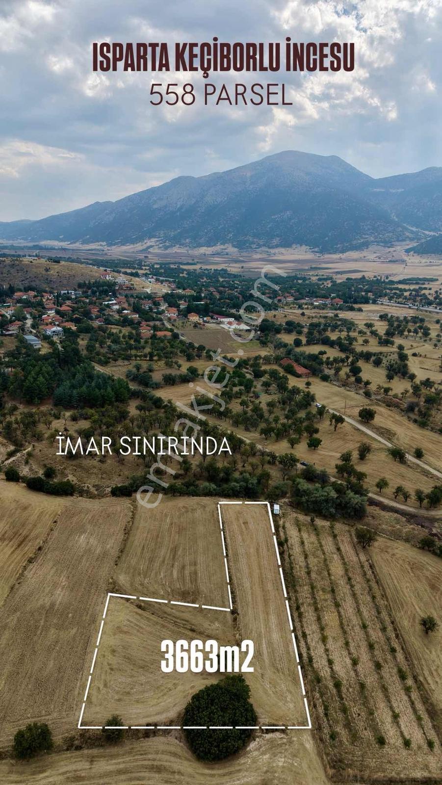İncesu'da Köyiçi 3663m2 Göl Manzaralı Eşsiz Arazi