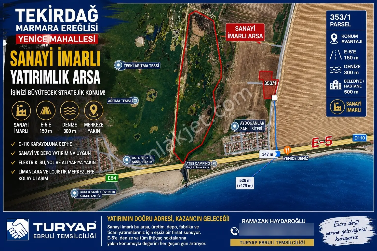 Tekirdağ M.ereğlide E-5'e 150m Mesafe De İmarlı 279 Mt — fotoğraf 6