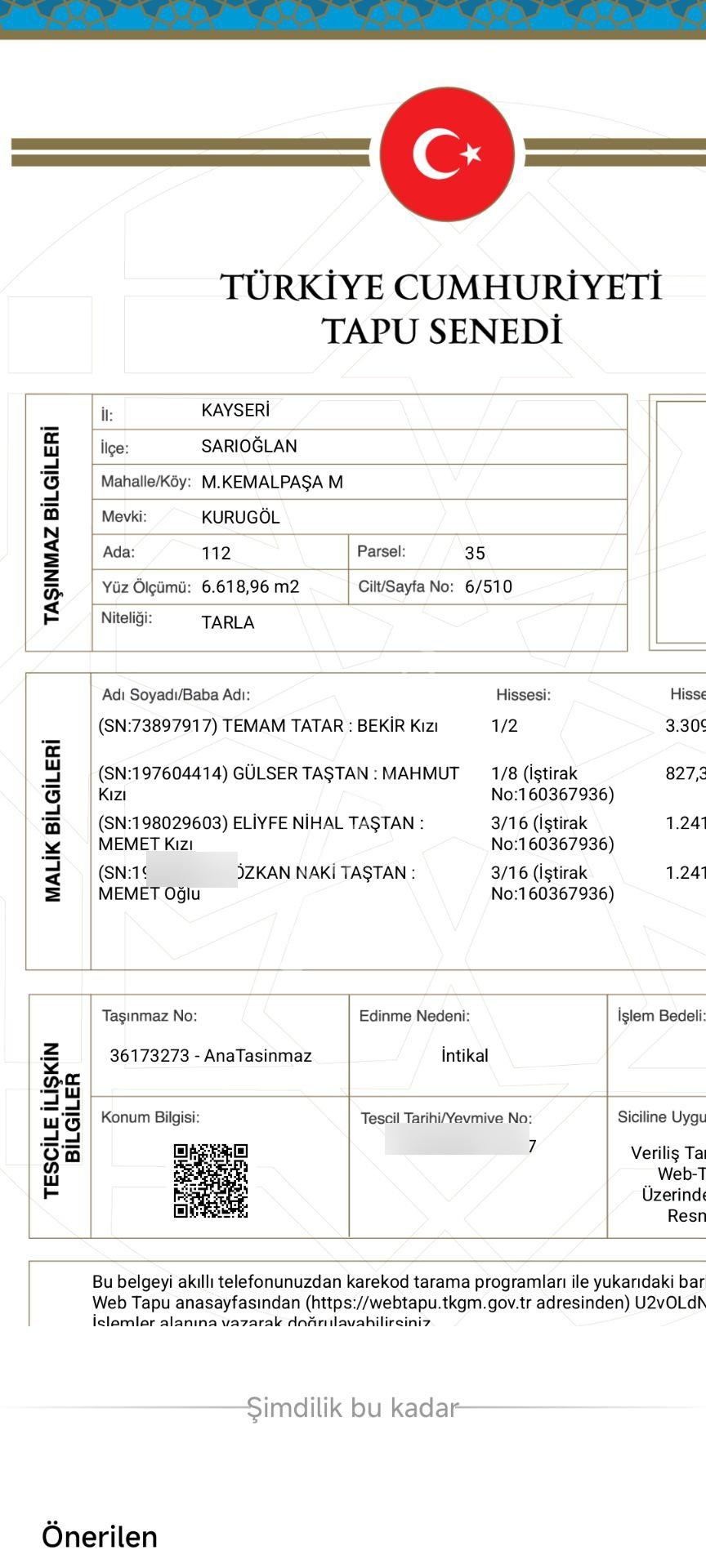 Karaözü De Satılık Tarla