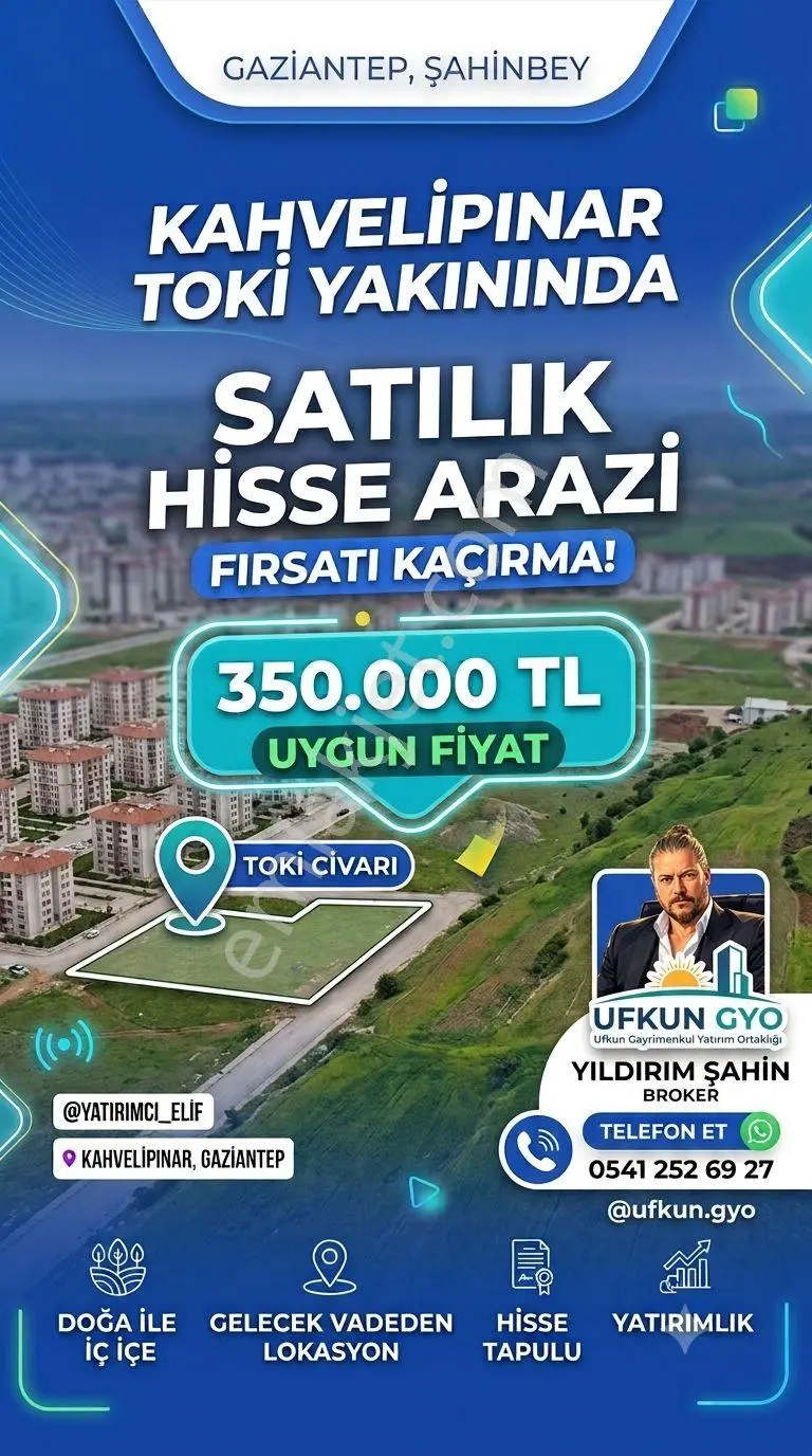 Şahinbey Geylani'de Toki Yakını Satılık 88 M² Arazi