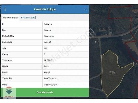Karasu Kurumeşede Ana Yola 80 M. Mesafede 19.579 M² Tarla — fotoğraf 5