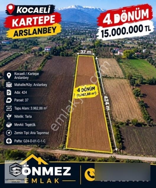 Kocaeli Kartepe Arslanbey Osb'de Yatırımlık Satılık Tarla