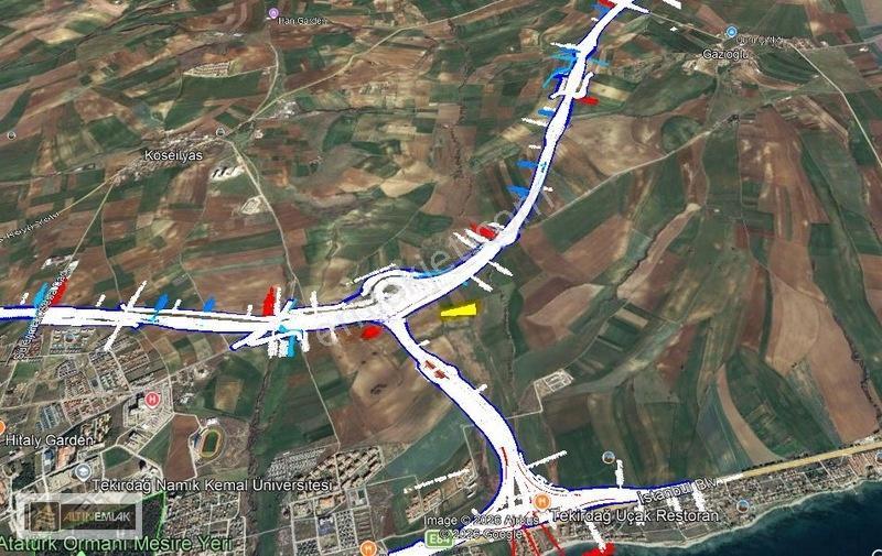 Tekirdağ Gazioğlu Kayıtlı Otoban Yanı Satılık 14.200 M2 Tarla — fotoğraf 2