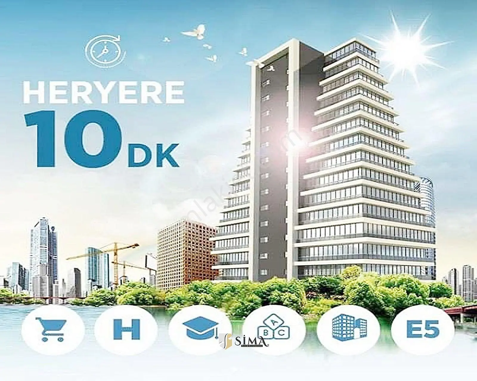 Sima Yapı'dan Full Konseptli Site İçerisinde Dekorlu 2+1 Satılık — fotoğraf 28