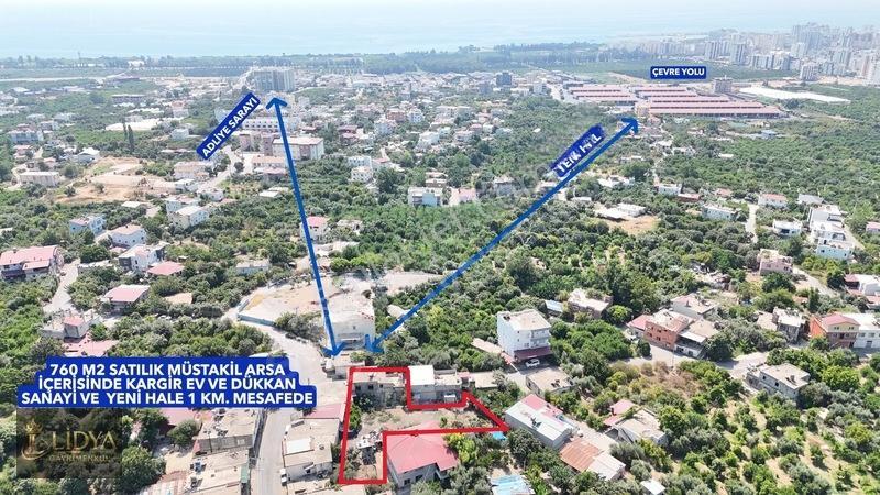 Kargıcak'Ta 760 M2 Satılık Arsa Ve Kargir Ev+Dükkan