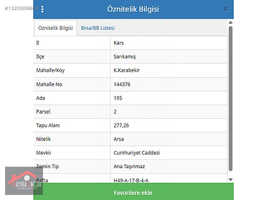 Kars Sarıkamış Şehitler Anıtı Yakını Satılık Arsa — fotoğraf 3