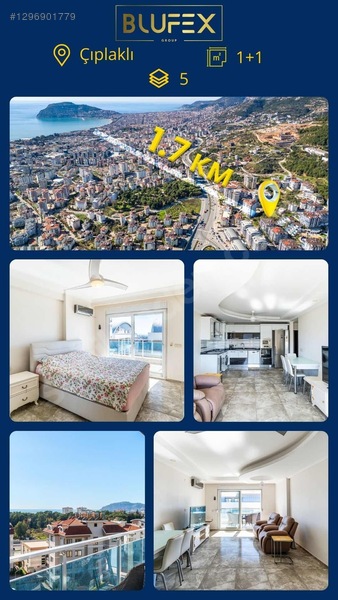 Alanya'da Deniz Manzaralı Satılık 1+1 Daire Lux Site İçerisinde — fotoğraf 4