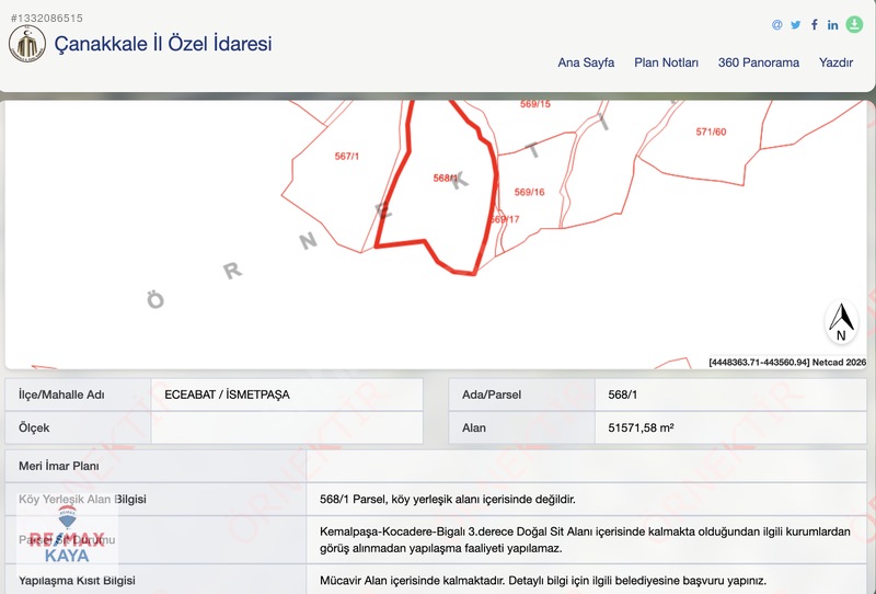 Remax Kaya Çanakkale Eceabat'da Deniz Gören Yatırımlık Arazi — fotoğraf 4