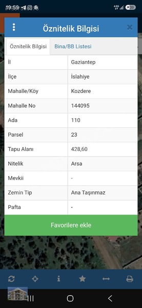 Gaziantep İslahiye Kozdere Mah.428 M2 İmarlı Takaslı Daire