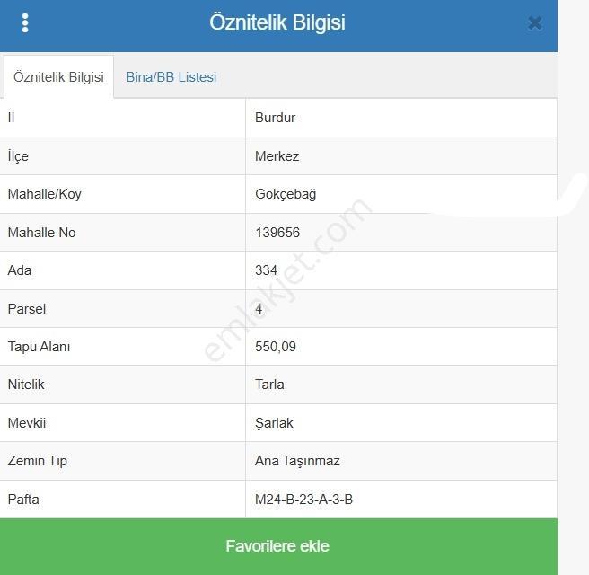 Burdur Gökçebağda 550 M² Tek Tapu Yola Yakın Tarla — fotoğraf 2