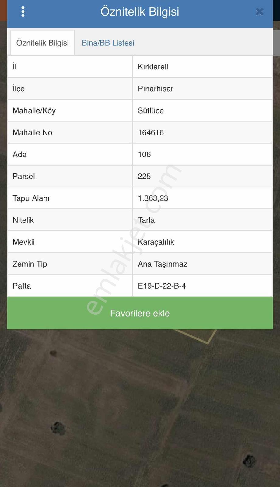 Sütlücede 1.363 M² Yatırımlık Tarla | Takas & Pazarlık Var