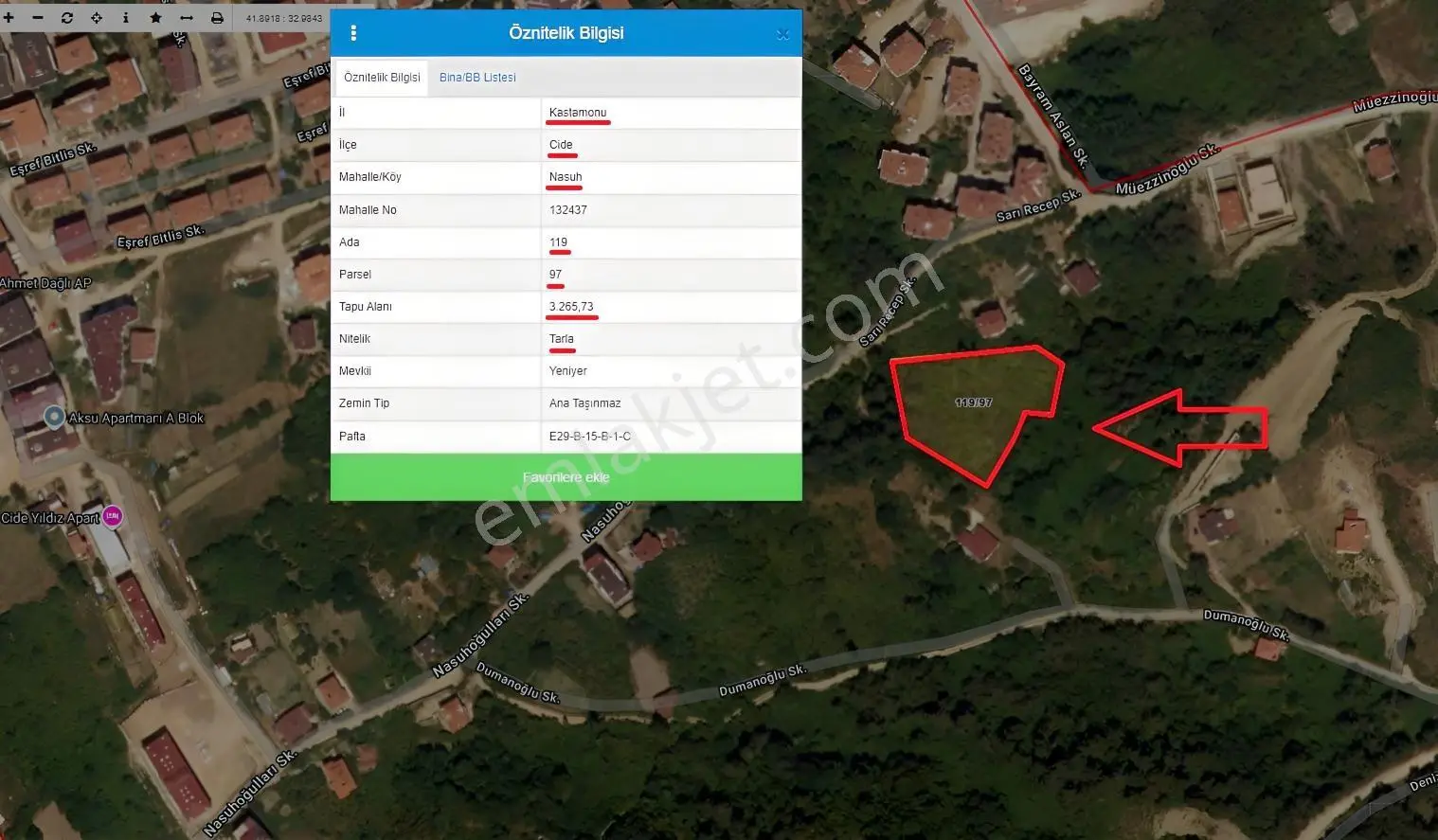 Cide Demirtaş Emlaktan Full Deniz Manzaralı 3.265 M2 Tarla — fotoğraf 2