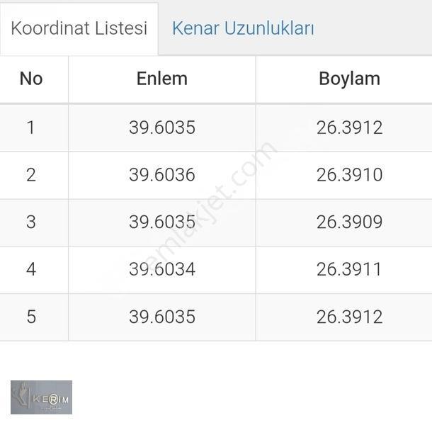 &kerim'den Satılık Ayvacık Hamdibey'de Yatırımlık 312m2 Arsa — fotoğraf 9