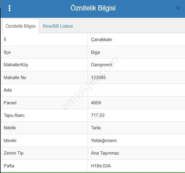 Lir Den Çanakkale Biga Danişment Te Satılık Müstakil Tarla
