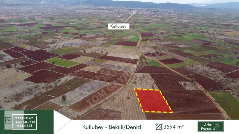 Denizli,bekilli,kutlubey Mahallesi 3.594 M2 Merkeze Yakın Arazi — fotoğraf 2