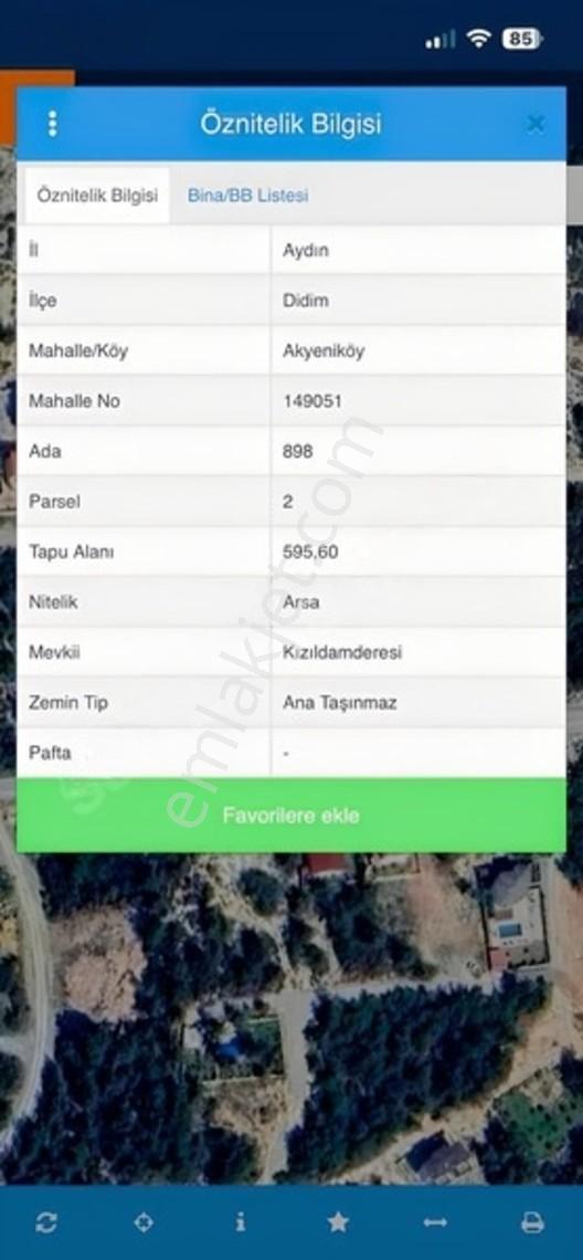 Aydın Didim Akyeniköy Mevkinde 595 M2 İkiz Villalık Arsa — fotoğraf 8