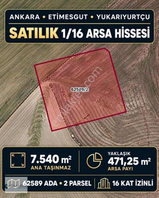Etimesgut Yukarıyurtçuda Satılık 1/16 Hisse Arsa — fotoğraf 6
