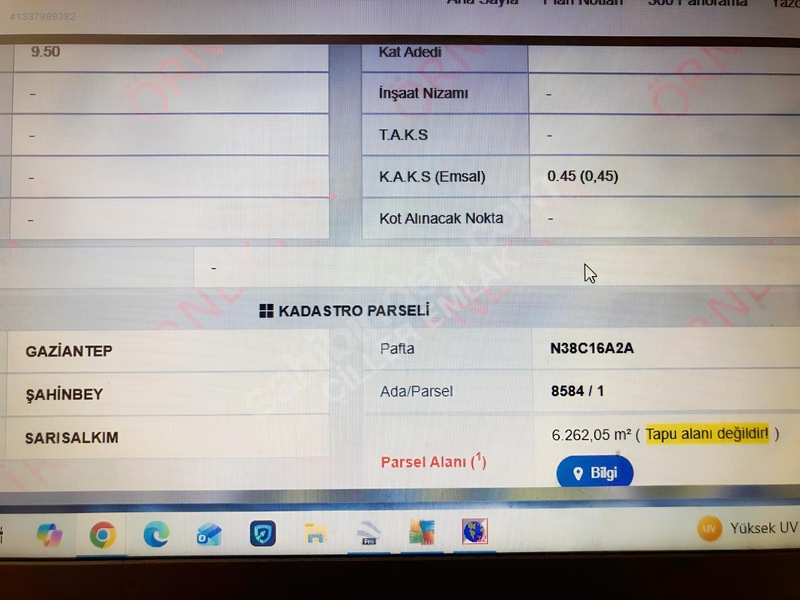 Çiller Emlak Sarısalkım Sat 238 M2 Çok Uygun A2 Vil Hisse Arsa — fotoğraf 5