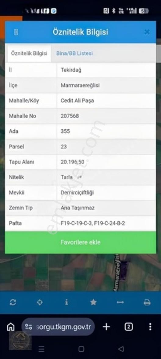 Marmaraereğlisinde Satılık 10350 M2 Tarla — fotoğraf 7