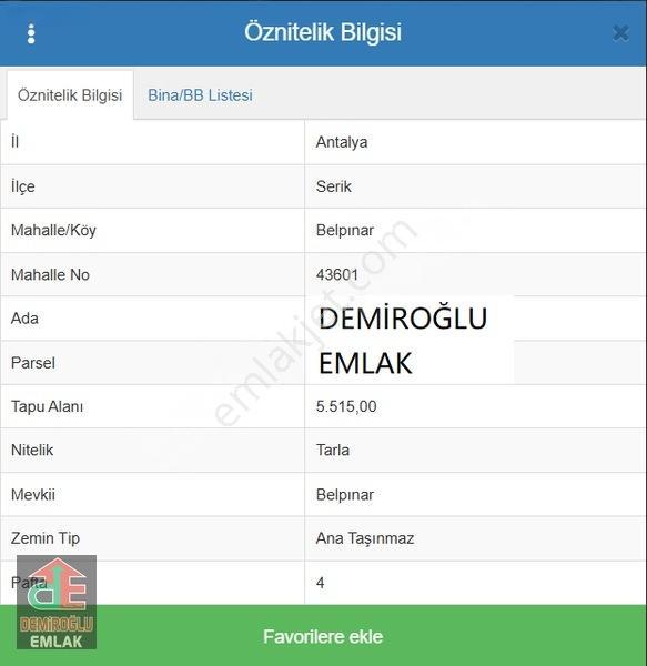 Serikte İmara Yakın - 5.515 M² Müstakil Tapulu Satılık Tarla — fotoğraf 3