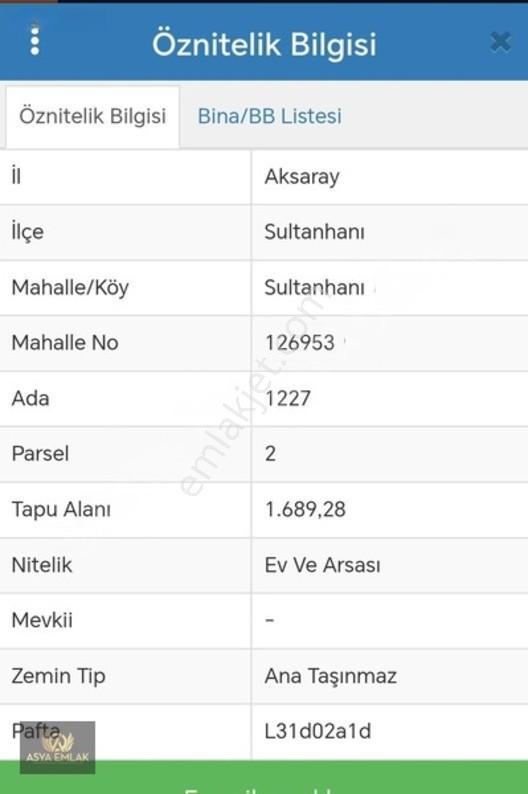 Sultanhanı Selçuk Mahde Caddeye Cephe Satılık 3 Kata İmarlı Arsa