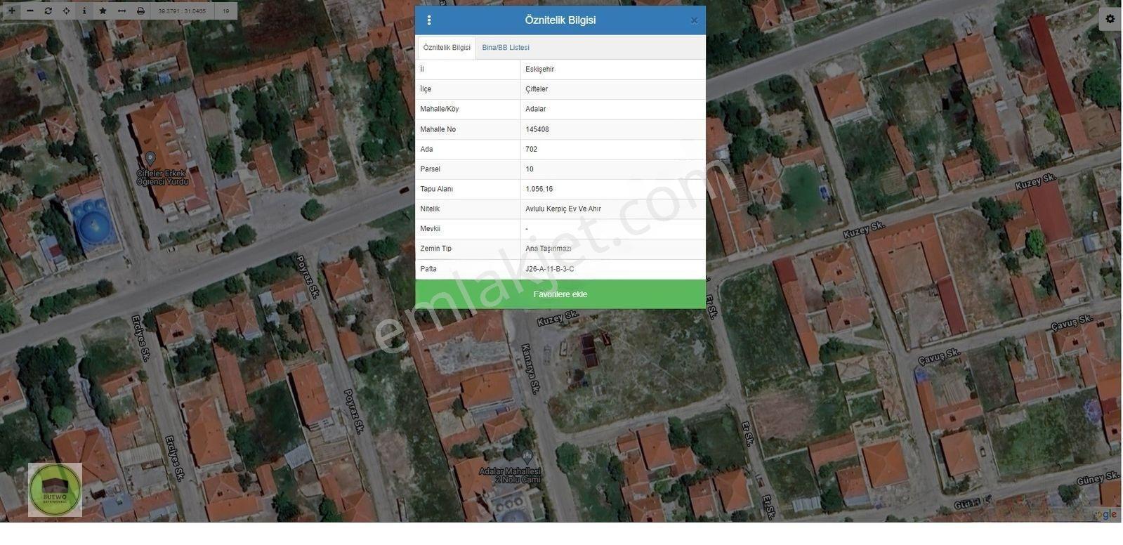 Buewo'dan / Çifteler Adalar Mahallesi'nde / 2 Kata İmarlı Arsa — fotoğraf 2