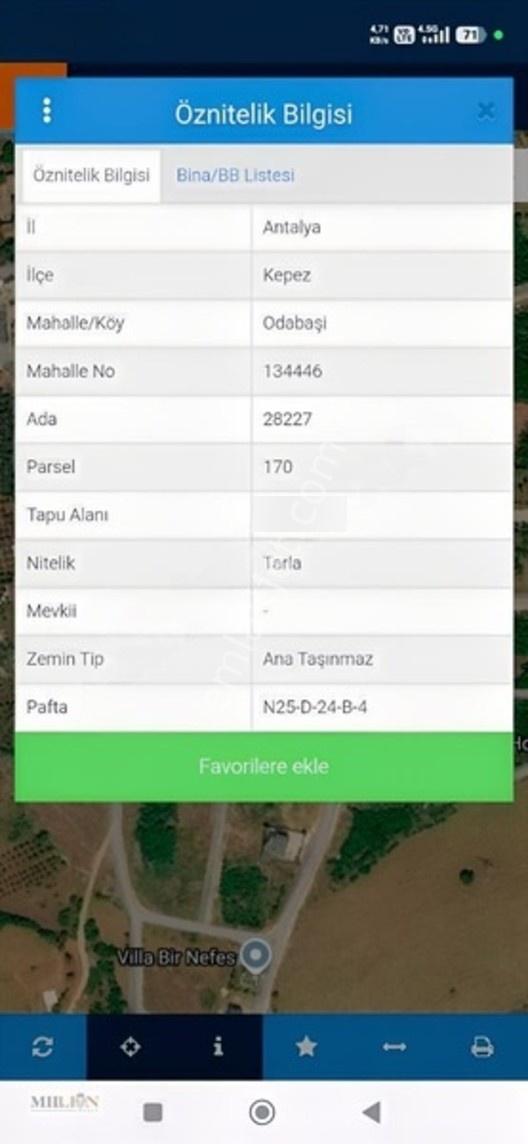 Yatırımlık Antalya Kepez Odabaşı Mahallesi'nde Tarla Vasfında — fotoğraf 2