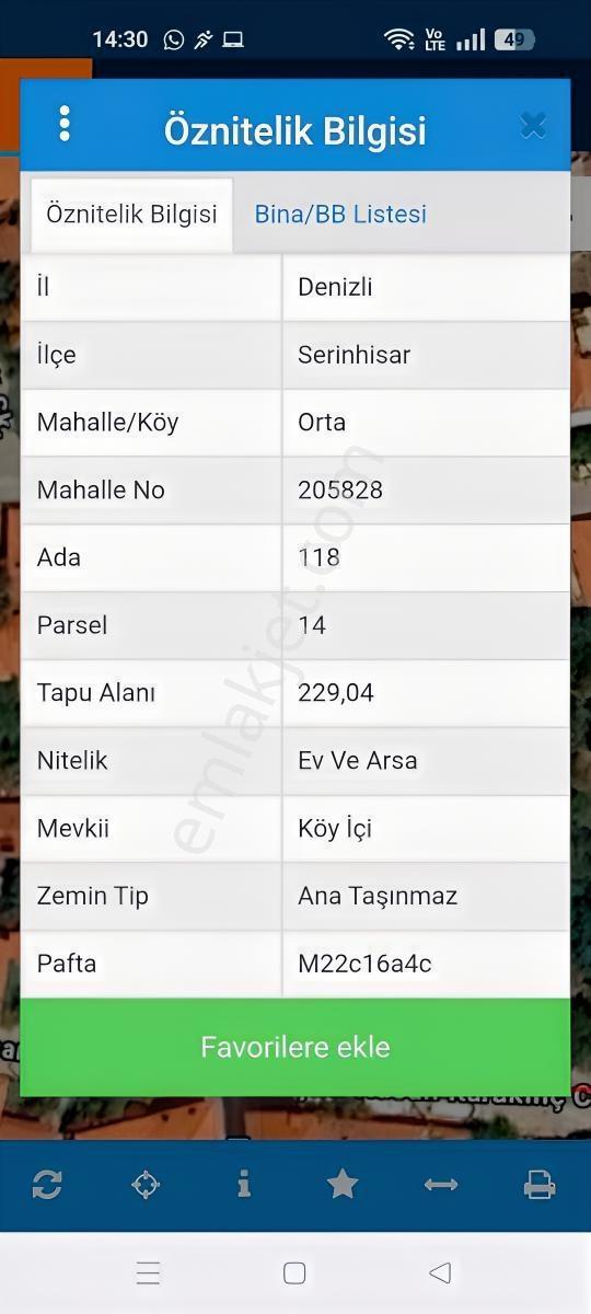 Serinhisar Orta Mah. Satılık Arsa — fotoğraf 2