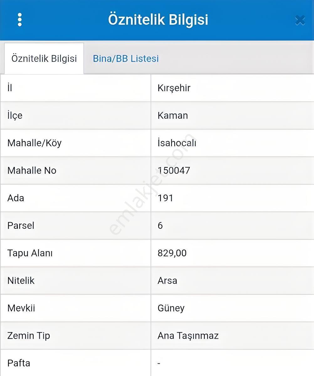 Kırşehir Kaman Satılık Arsa İsahocalı 829 Mt² İmarlı Tek Tapulu — fotoğraf 3