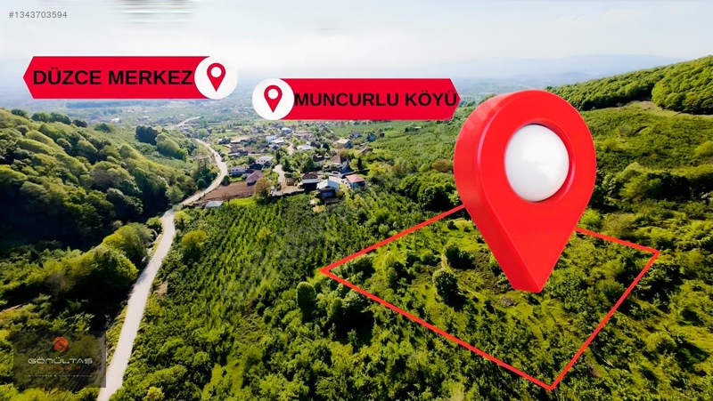 Şehir Manzaralı Düzce Muncurluda 2.630m2 Yatırımlık Hobi Bahçesi