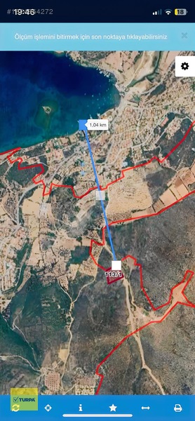 Çeşme Germiyan'Da Denize 1 Km Yakınlıkta 318 M² Hisseli Tarla
