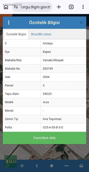 Balo Gayrimenkul'den Kepez Varsak Altıayak'ta 548m2 İmarlı Arsa — fotoğraf 3
