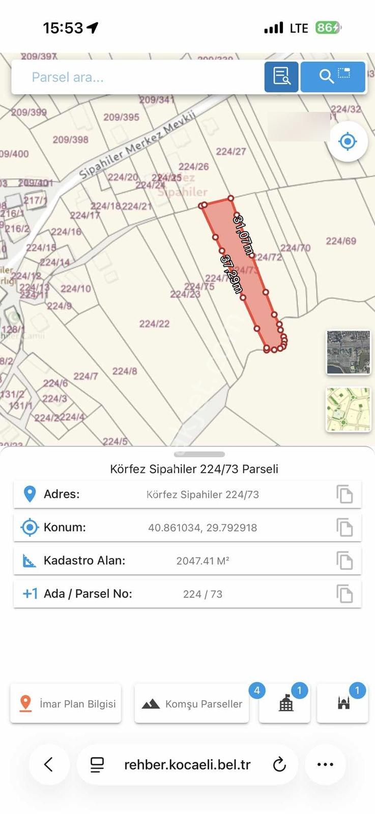 Emlak Team-körfez Sipahiler Merkezde Köyiçi İmarlı Satılık Tarla — fotoğraf 17