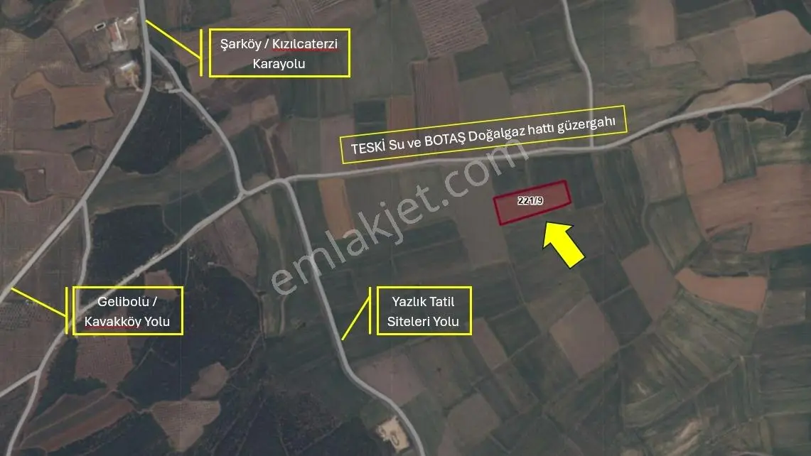Kaya Emlak-şarköy Kızılcaterzi Mah.de Yola Yakın Satılık Tarla — fotoğraf 2